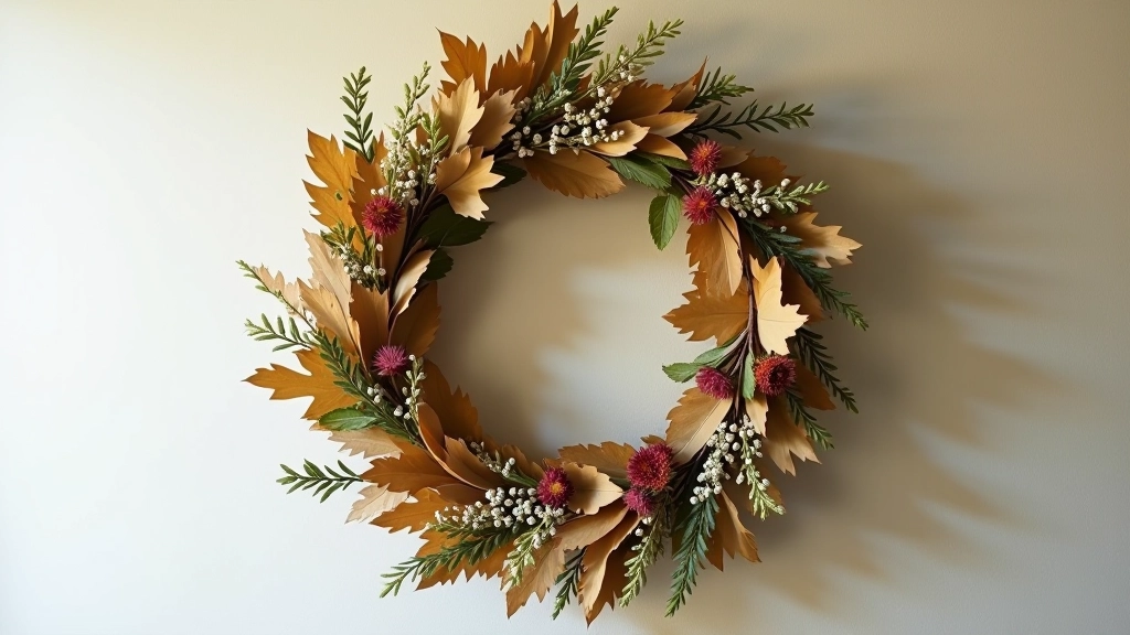 Completed midsummer wreath on display