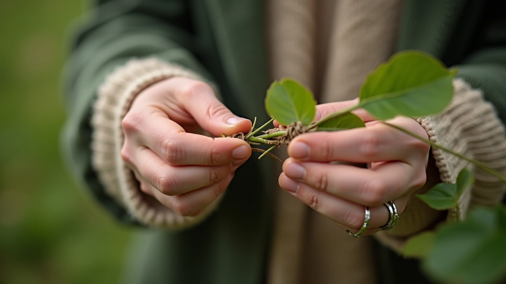 Hands demonstrating wreath binding technique with florist wire wrapped around oak leaf base structure